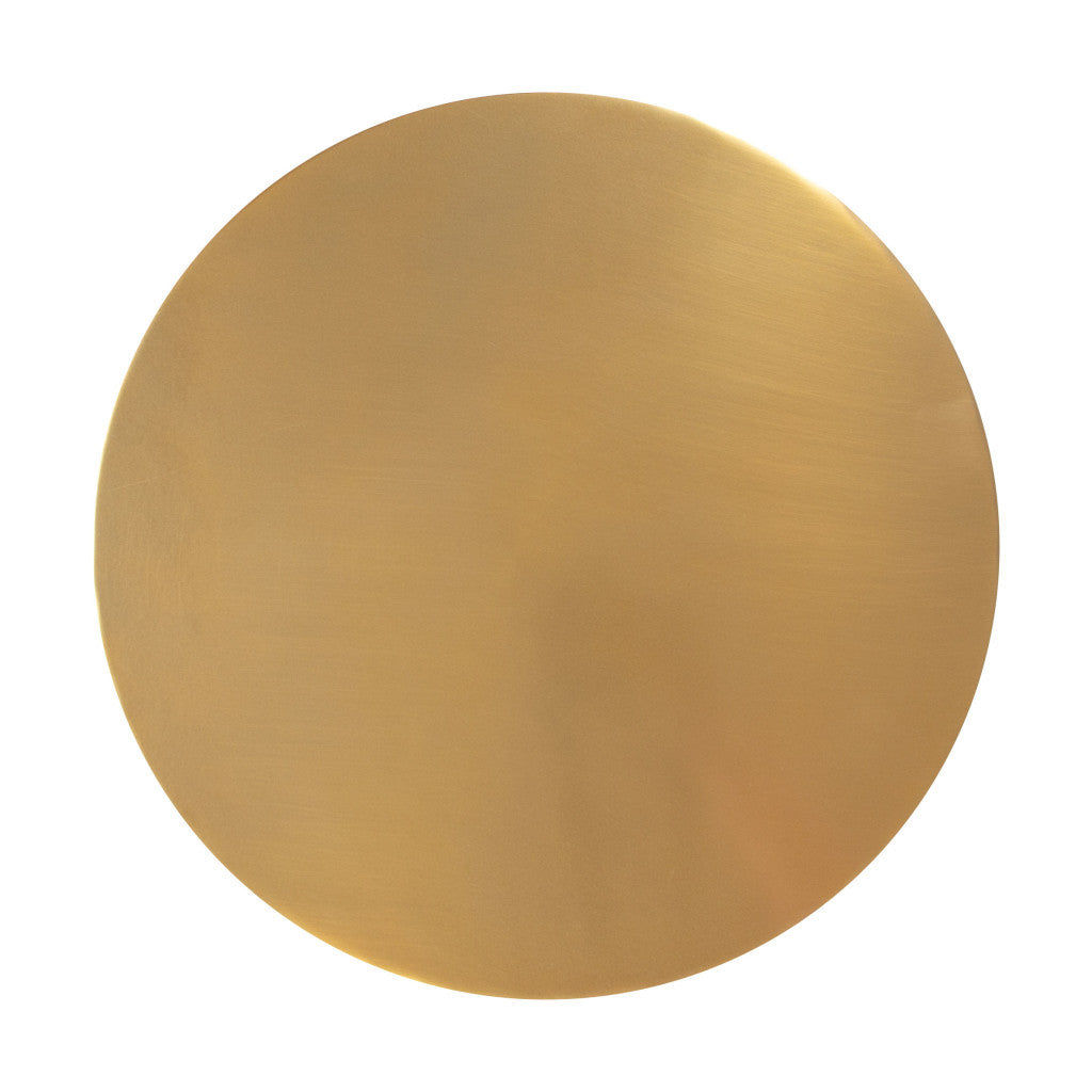 21" Gold Iron Pedestal End Table
