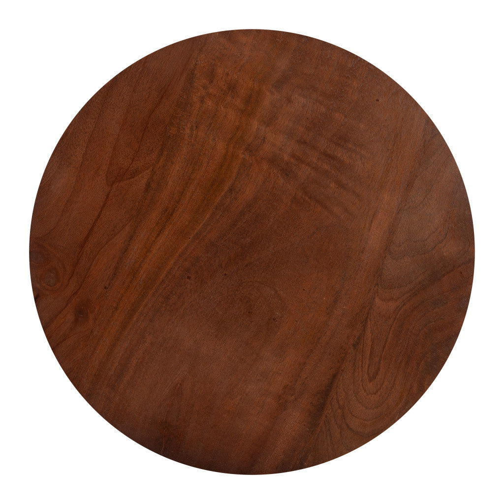 22" White Marble Pedestal End Table