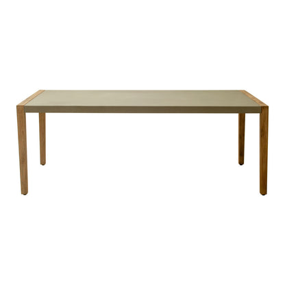 79" Gray Wood and Solid Wood Pedestal Base Dining Table