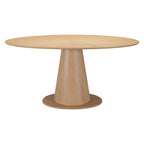 71" Natural Wood and Solid Wood Oval Dining Table