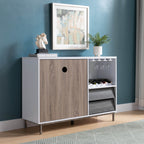 47" White Two Drawer Sideboard with Two Doors