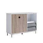 47" White Two Drawer Sideboard with Two Doors