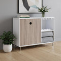 47" White Two Drawer Sideboard with Two Doors