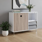 47" White Two Drawer Sideboard with Two Doors