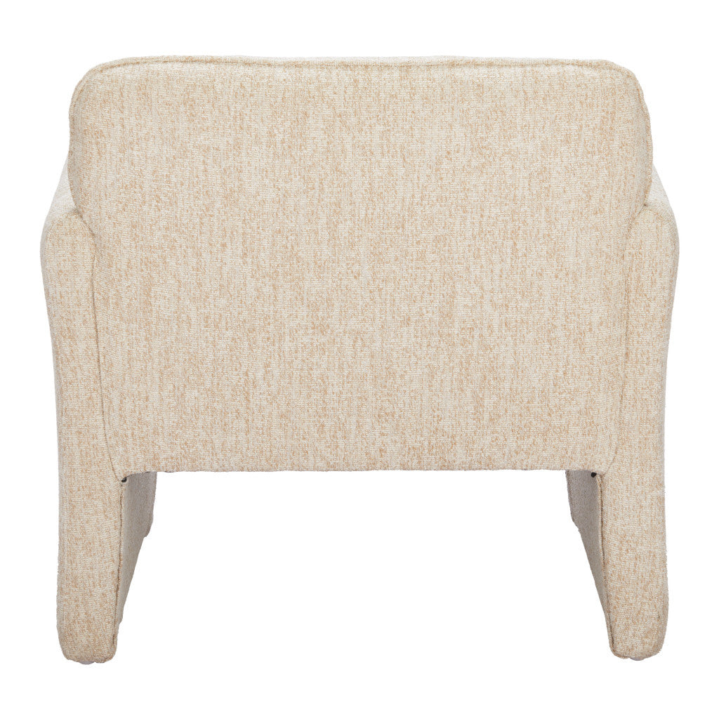 33" Beige Upholstered Arm Chair