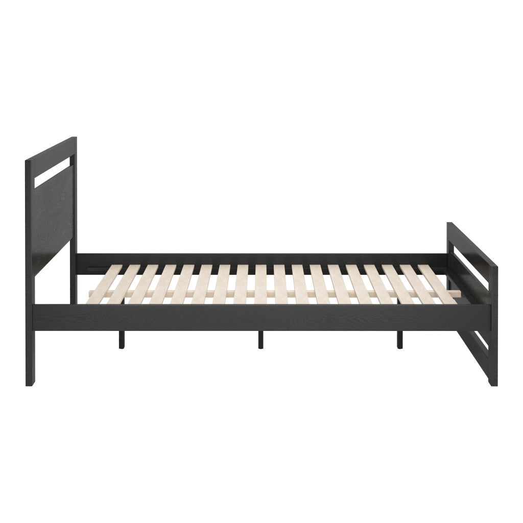 Black Wood Queen Bed Frame