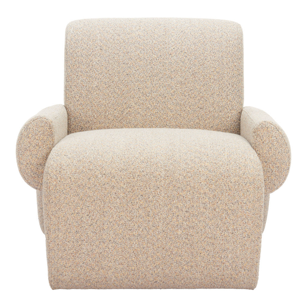 32" Beige Upholstered Arm Chair