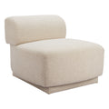 34" Beige Upholstered Side Chair