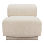 34" Beige Upholstered Side Chair