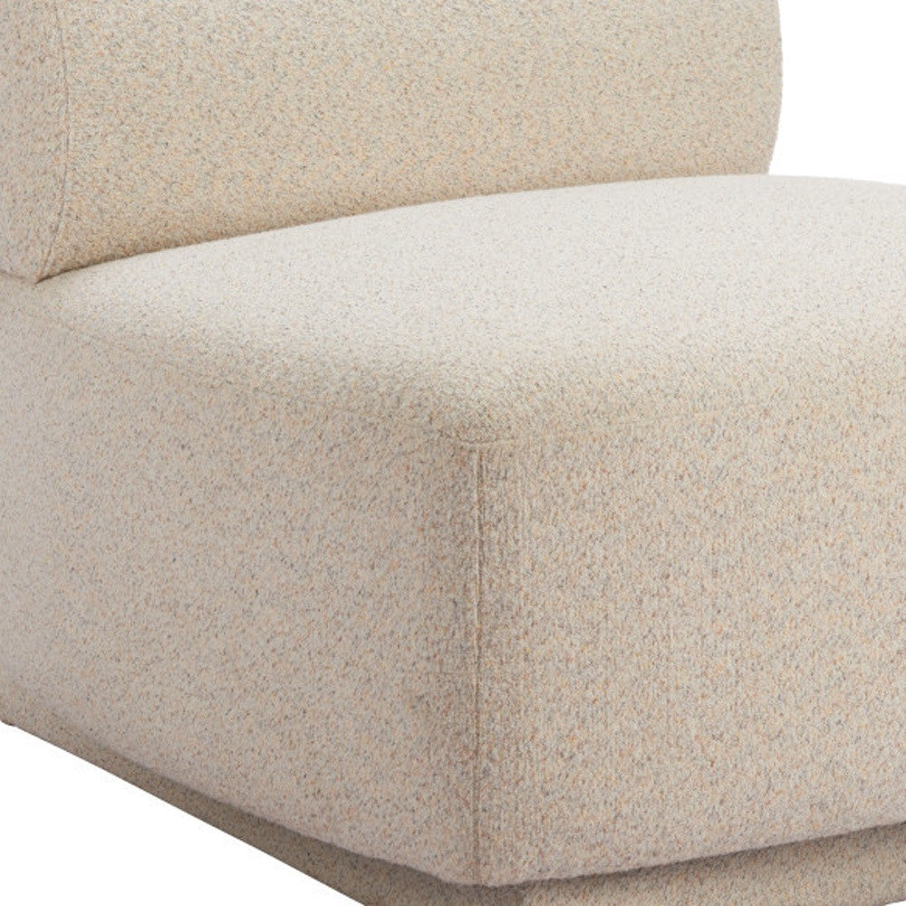 34" Beige Upholstered Side Chair