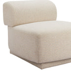 34" Beige Upholstered Side Chair