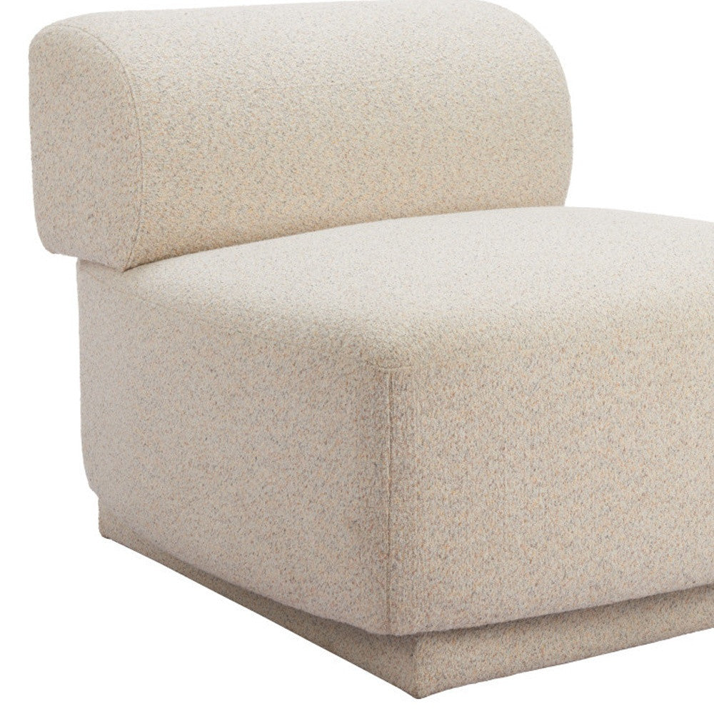 34" Beige Upholstered Side Chair
