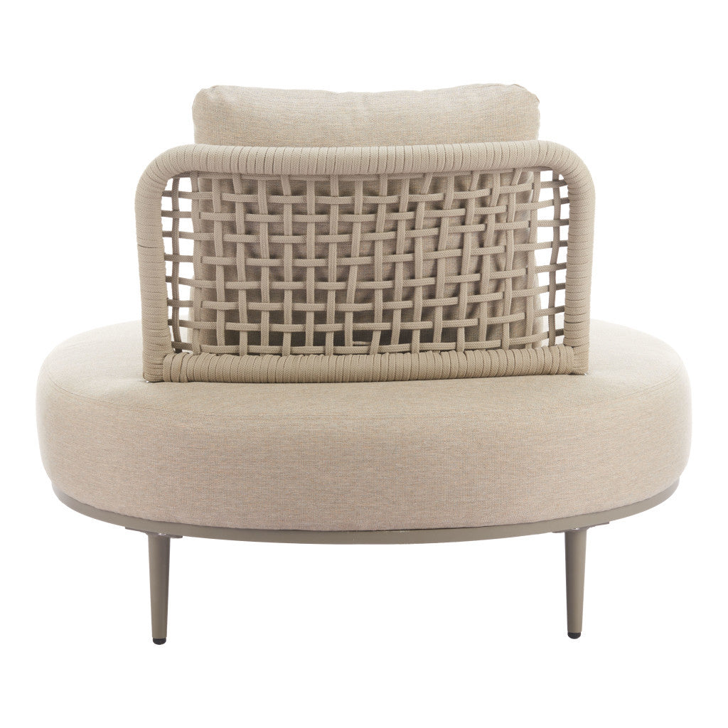 43" Beige Fabric Side Chair