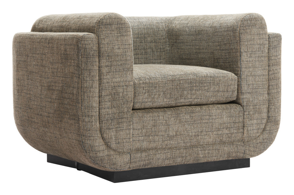 41" Green and Black Upholstered Arm Chair