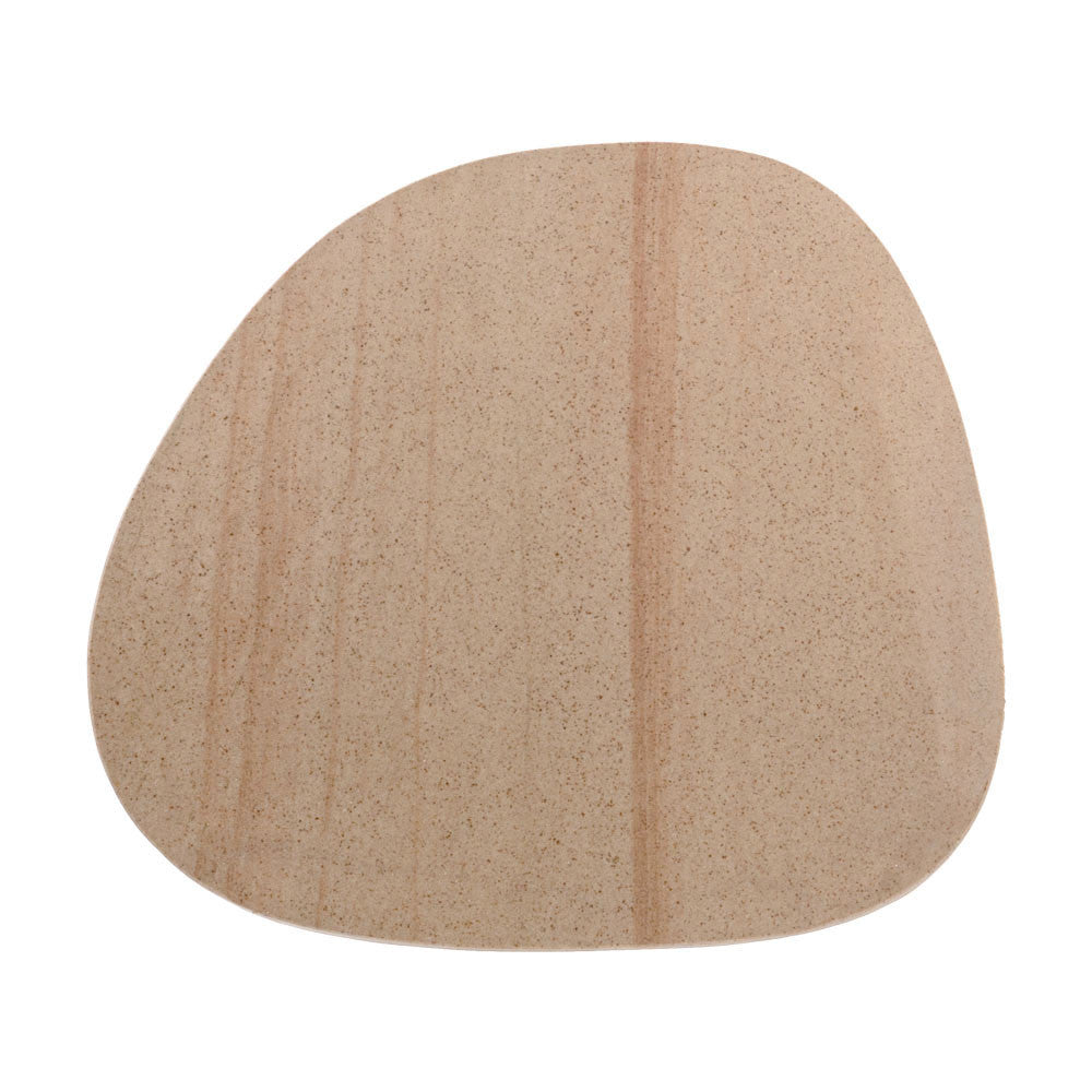 22" Silver And Beige Cast Aluminum And Marble Pedestal End Table