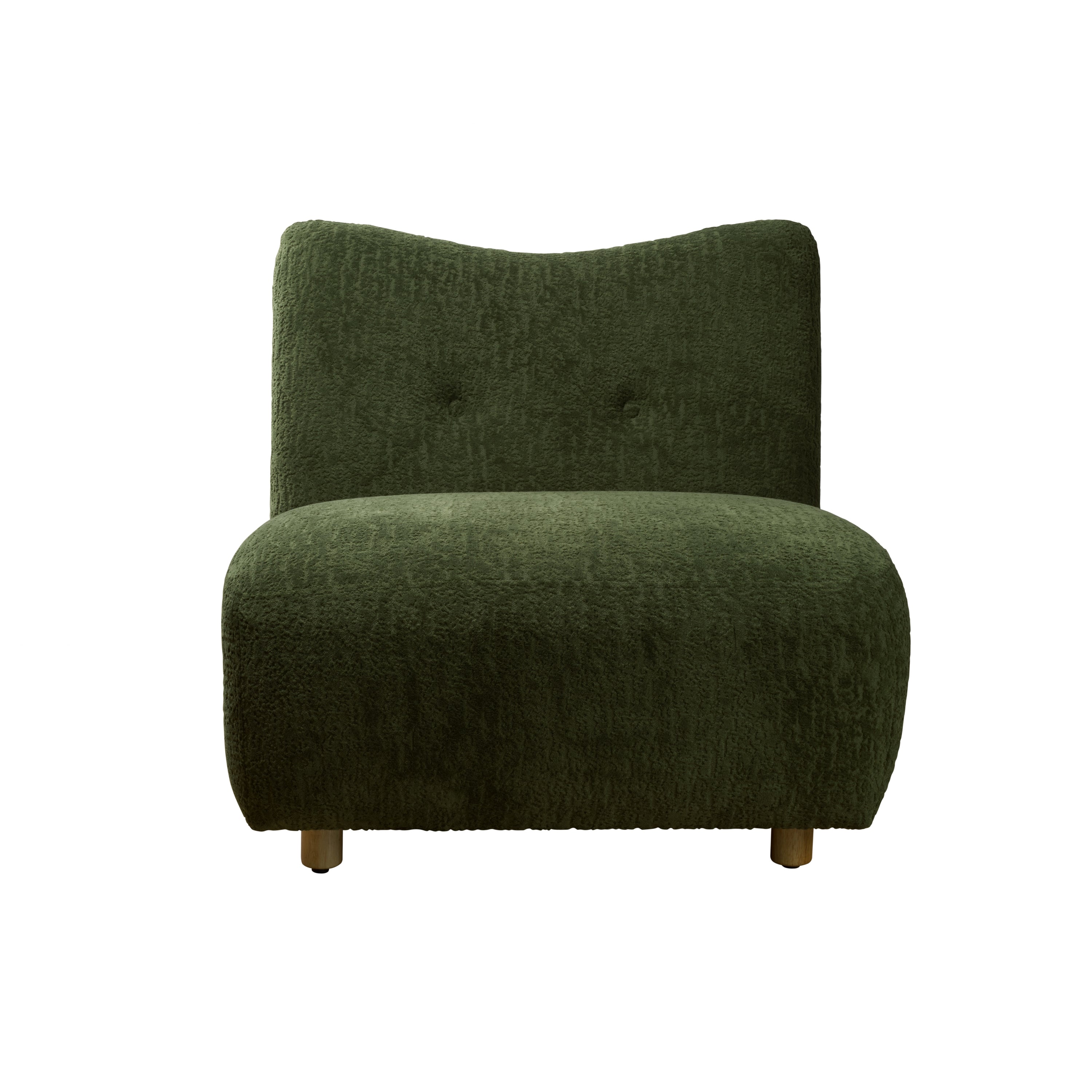 31" Green and Natural Fabric Side Chair