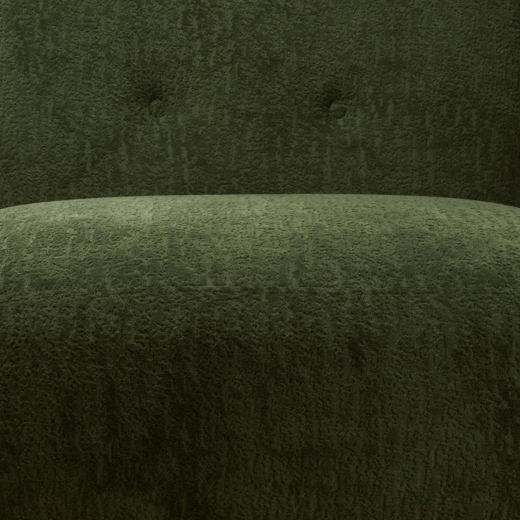 31" Green and Natural Fabric Side Chair