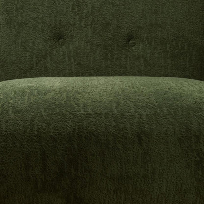 31" Green and Natural Fabric Side Chair