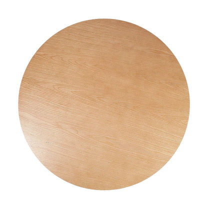 47" Natural Wood Pedestal Base Round Top Dining Table