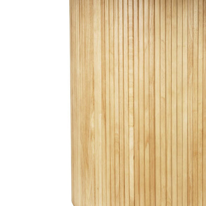 47" Natural Wood Pedestal Base Round Top Dining Table