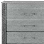 36" Silver Wood Five Drawer Dresser