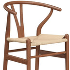 27" Beige and Walnut Solid Wood Counter Height Bar Chair