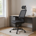 Black Adjustable Height Swivel Rolling Office Chair
