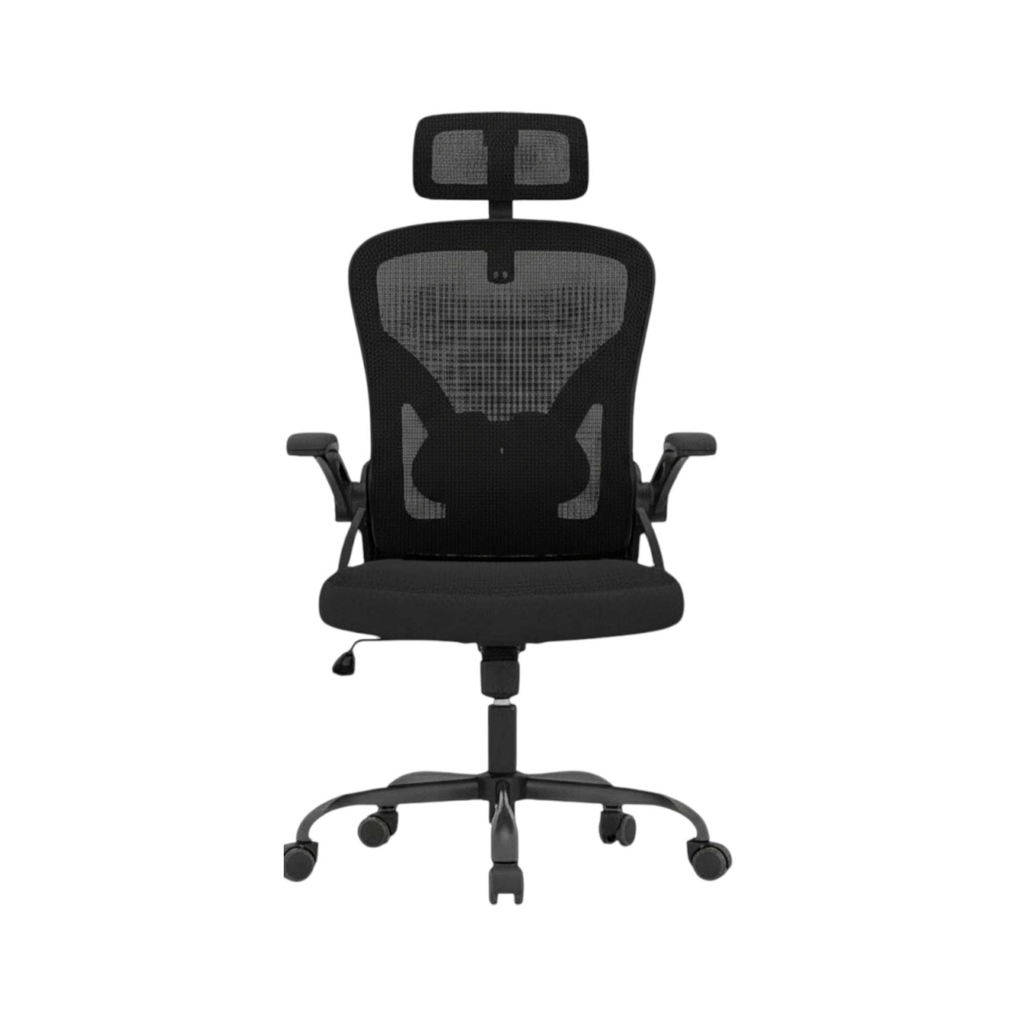 Black Adjustable Height Swivel Rolling Office Chair