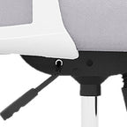 Gray White and Black Adjustable Height Swivel Rolling Office Chair