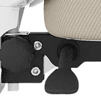 Beige White and Black Adjustable Height Swivel Rolling Office Chair