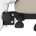 Beige White and Black Adjustable Height Swivel Rolling Office Chair