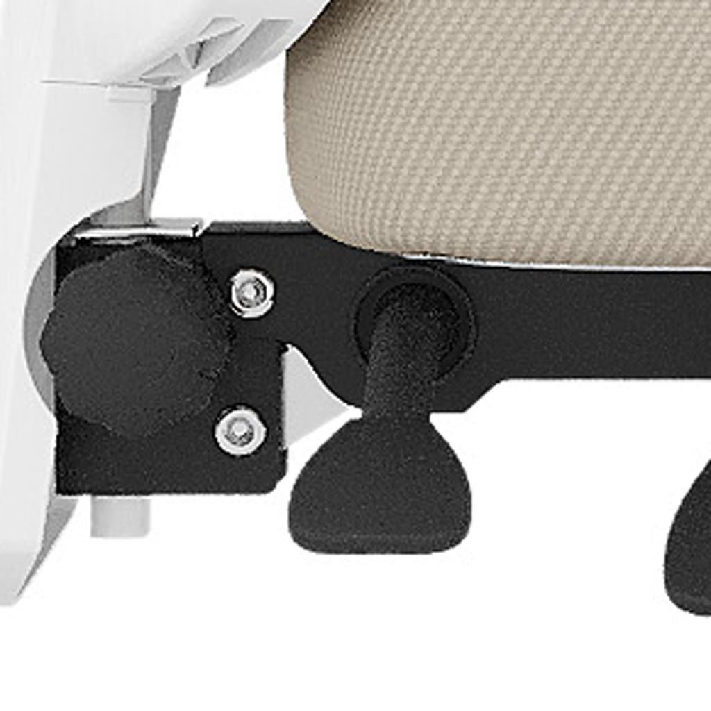 Beige White and Black Adjustable Height Swivel Rolling Office Chair