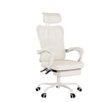 White and Black Adjustable Height Swivel Rolling Office Chair