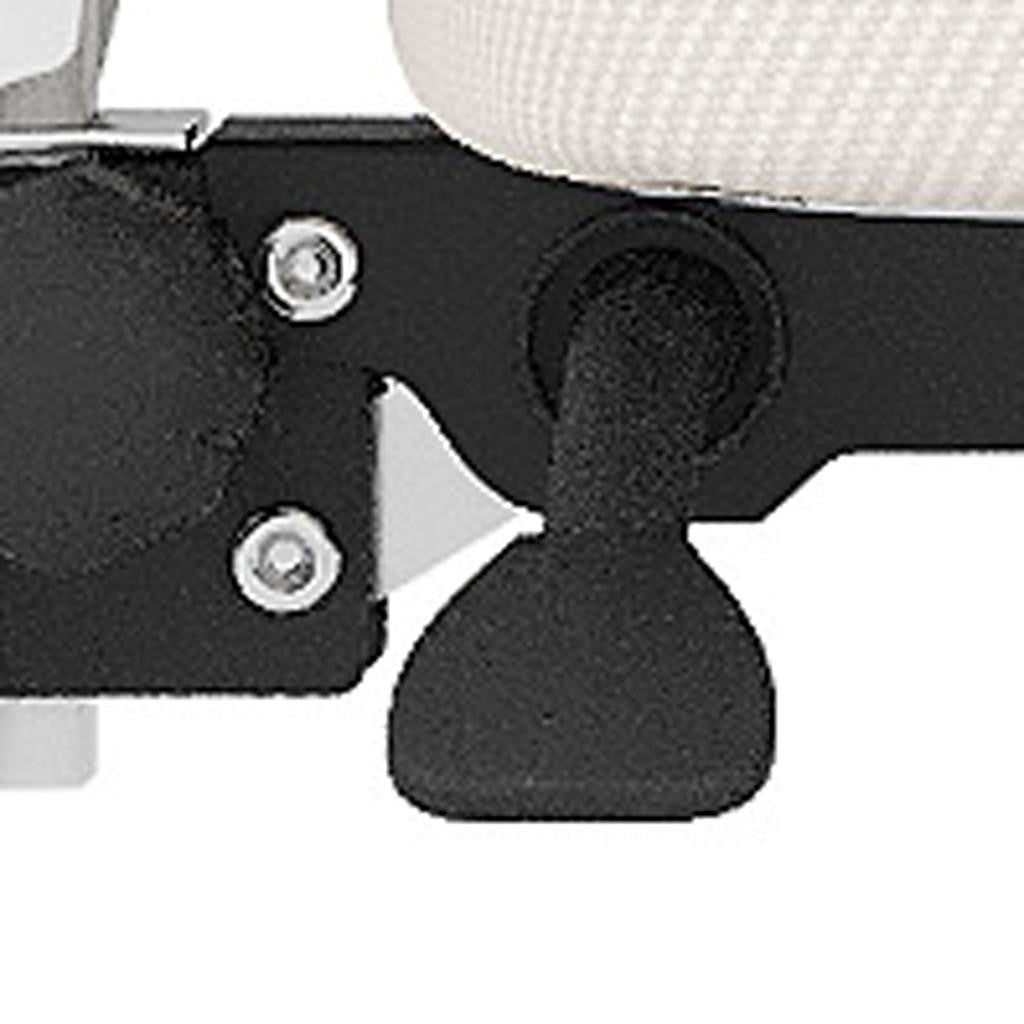 White and Black Adjustable Height Swivel Rolling Office Chair