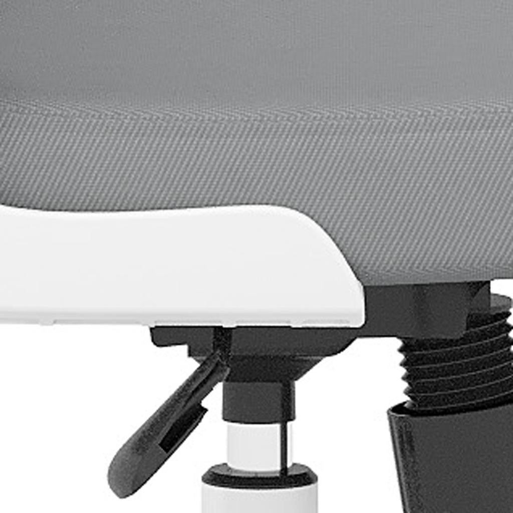 Gray White and Black Adjustable Height Swivel Rolling Office Chair