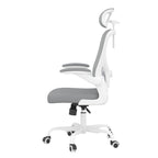 Gray White and Black Adjustable Height Swivel Rolling Office Chair