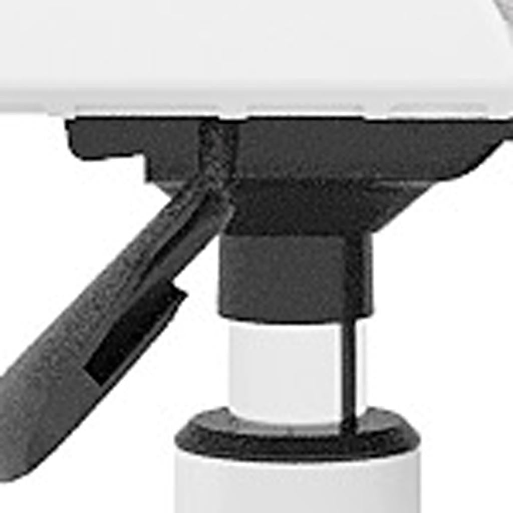 White and Black Adjustable Height Swivel Rolling Office Chair