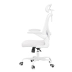 White and Black Adjustable Height Swivel Rolling Office Chair