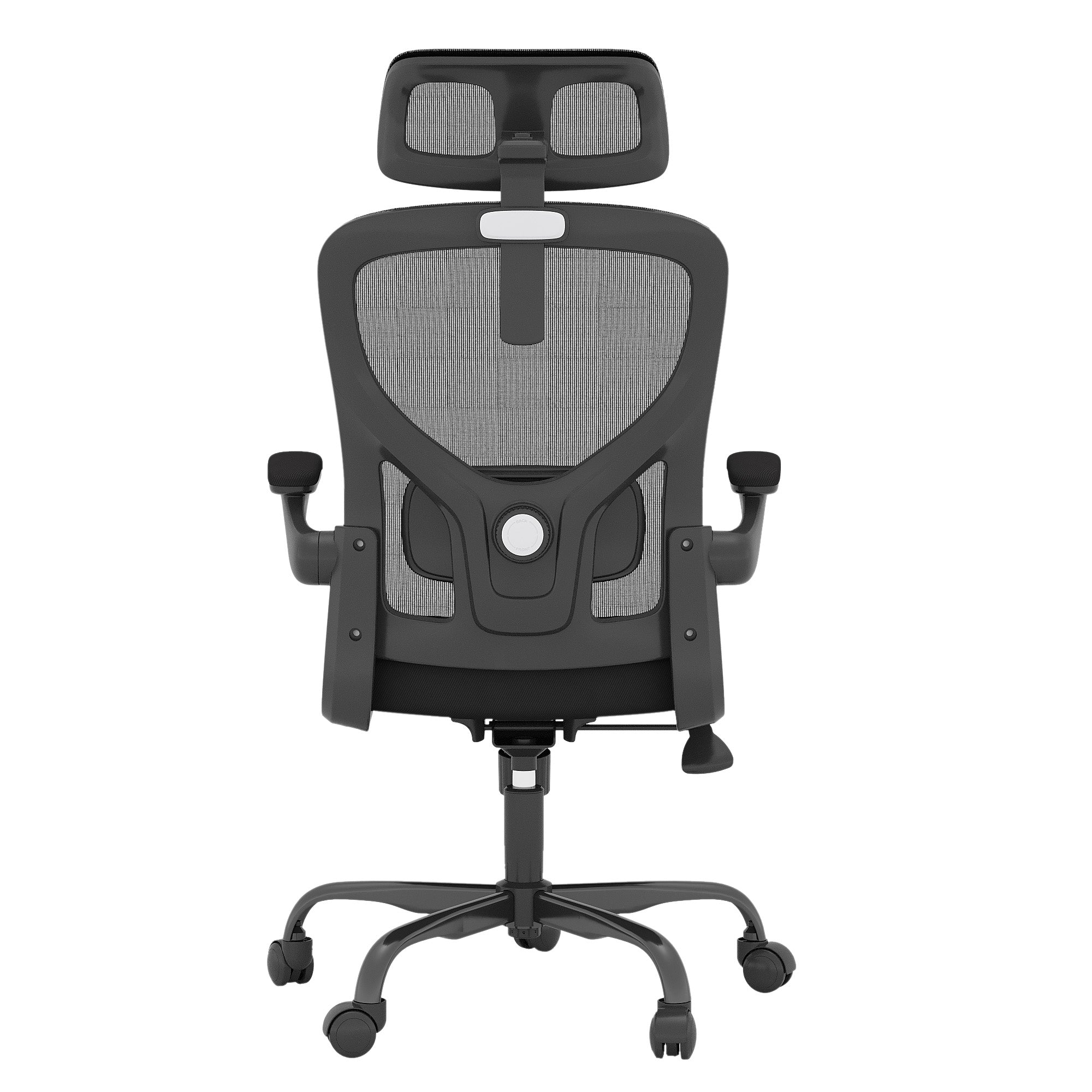 Black Adjustable Height Swivel Rolling Office Chair
