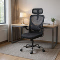 Black Adjustable Height Swivel Rolling Office Chair