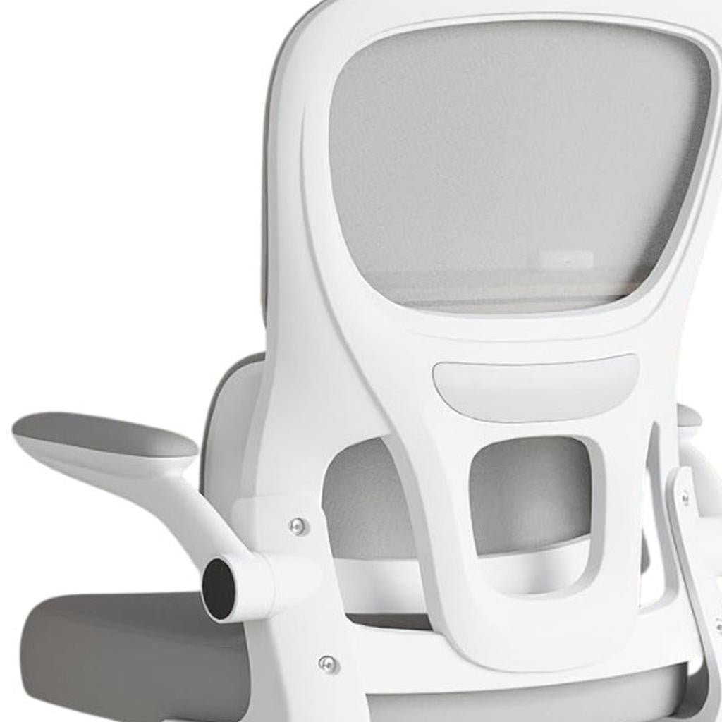 Gray Adjustable Height Swivel Rolling Gaming Chair