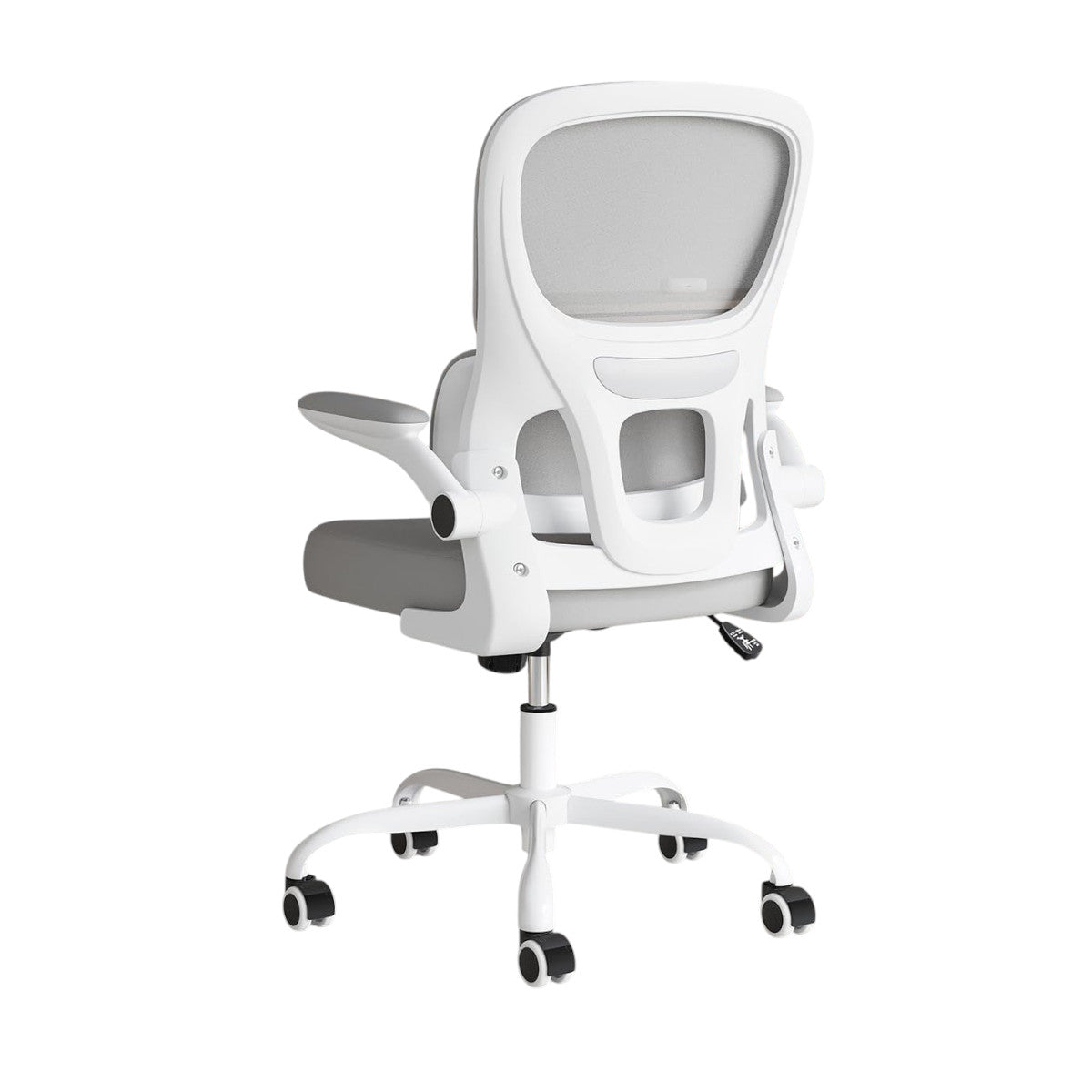 Gray Adjustable Height Swivel Rolling Gaming Chair