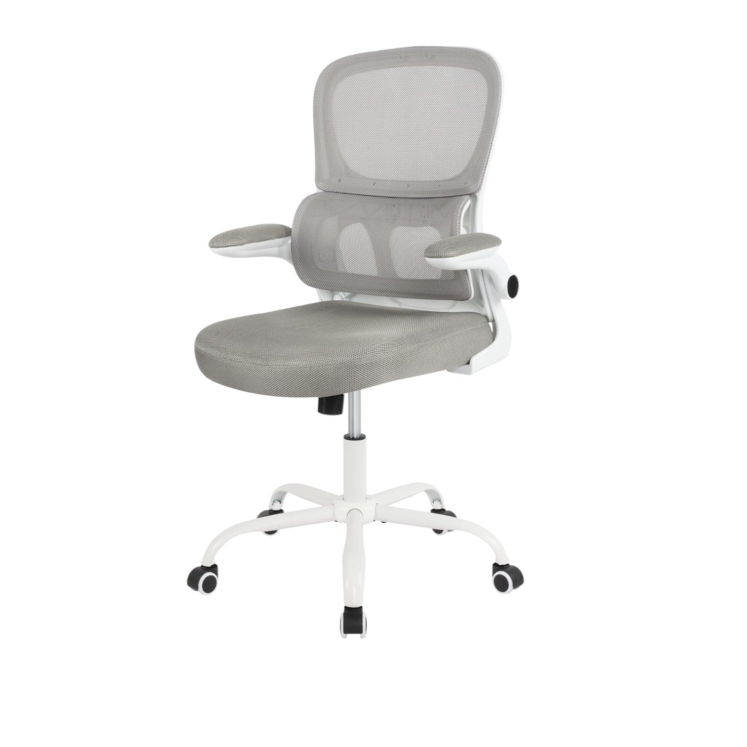 Gray Adjustable Height Swivel Rolling Gaming Chair
