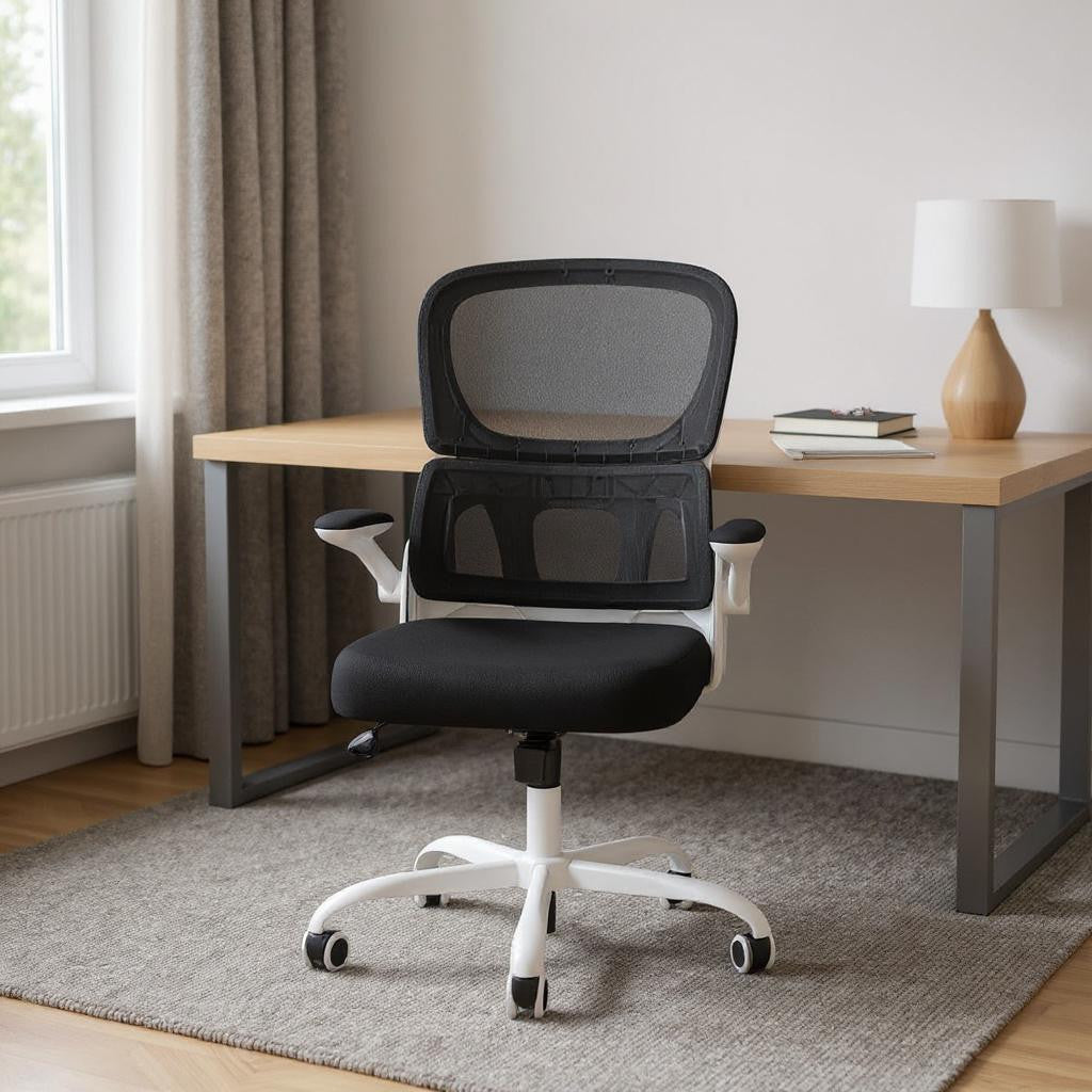 Black Adjustable Height Swivel Rolling Gaming Chair