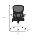 Black Adjustable Height Swivel Rolling Gaming Chair