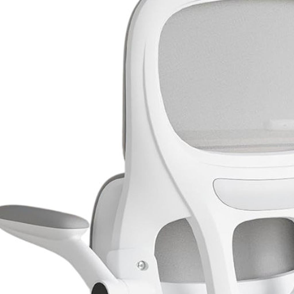 White Adjustable Height Swivel Rolling Gaming Chair