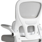 White Adjustable Height Swivel Rolling Gaming Chair