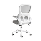 White Adjustable Height Swivel Rolling Gaming Chair