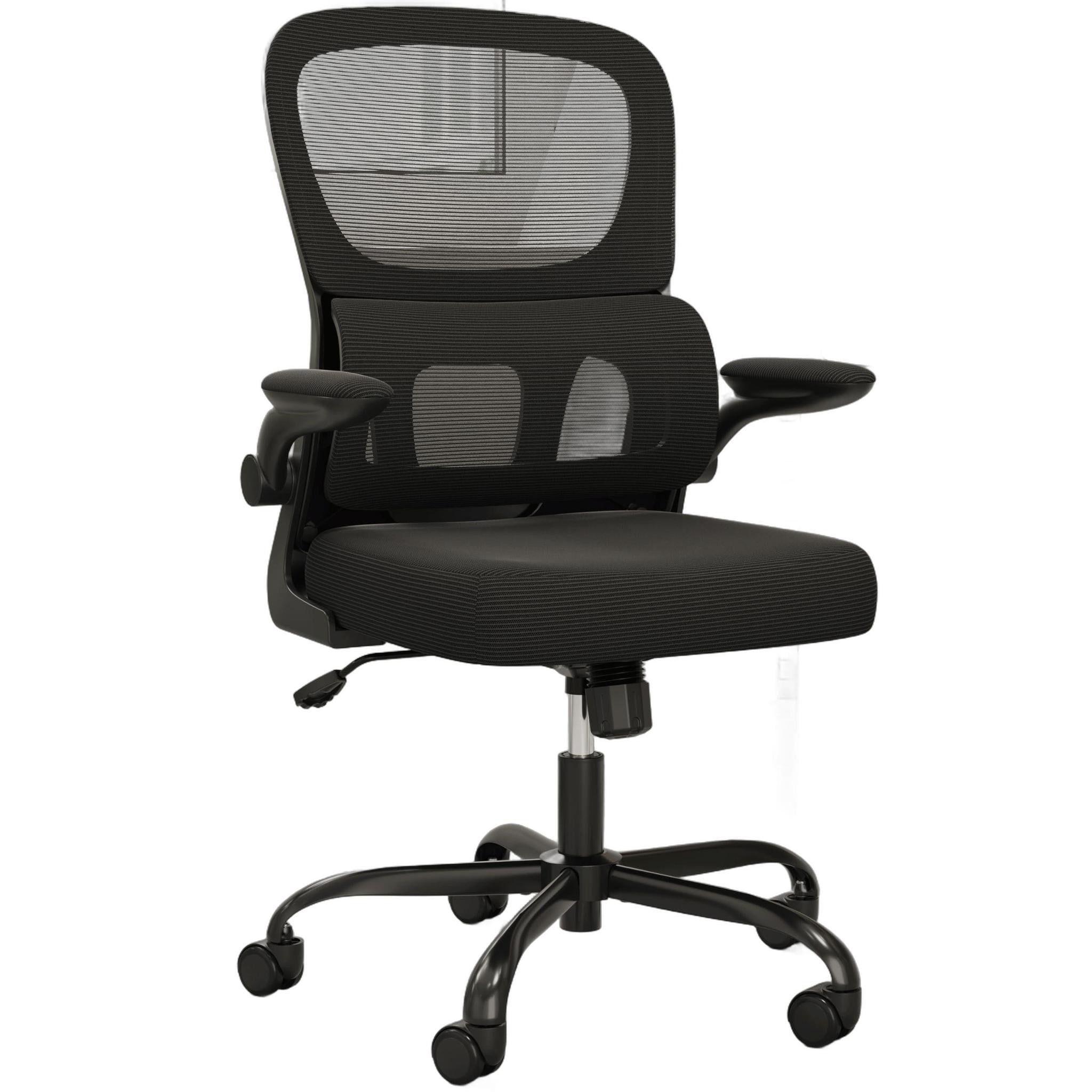 Black Adjustable Height Swivel Rolling Office Chair