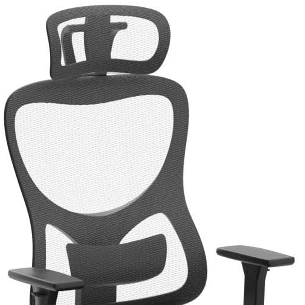 Black and Silver Adjustable Height Swivel Rolling Office Chair